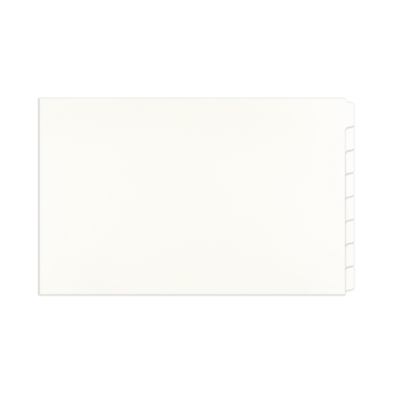 11×17 White 8 Tabbed Dividers With No Holes (16 per Package)