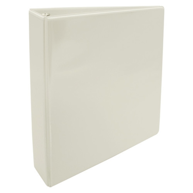 11×8.5 Binder Vinyl Panel with pockets Featuring a 1.5 Round Ring White