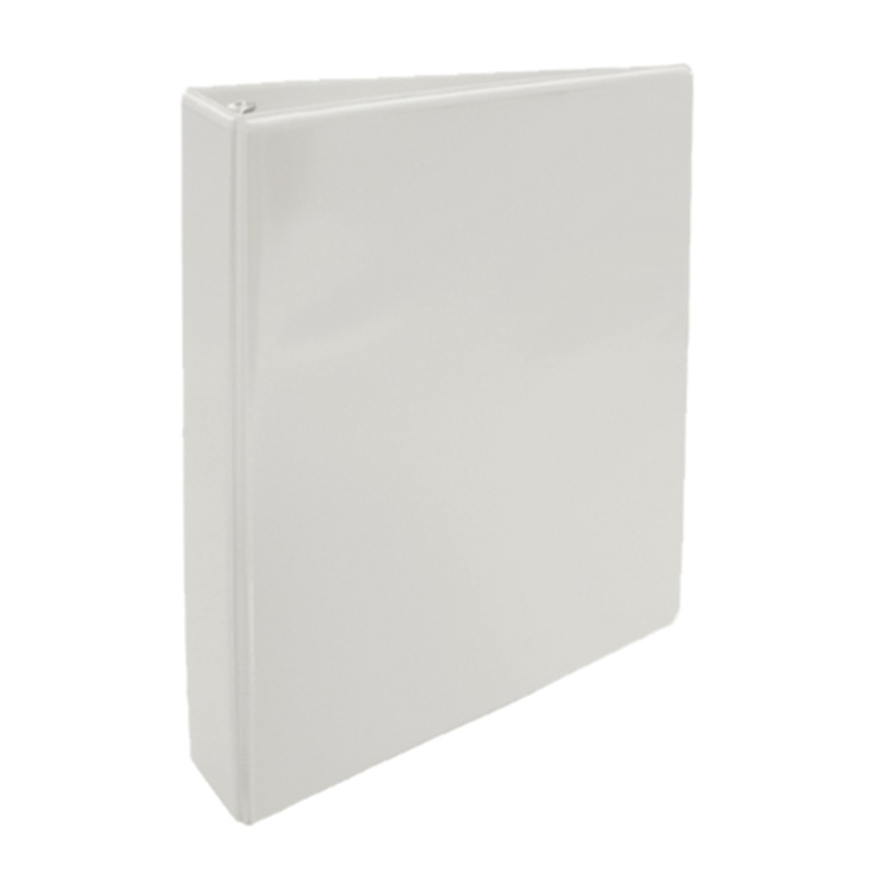 11×8.5 Binder Vinyl Panel with pockets Featuring a 1 Round Ring White