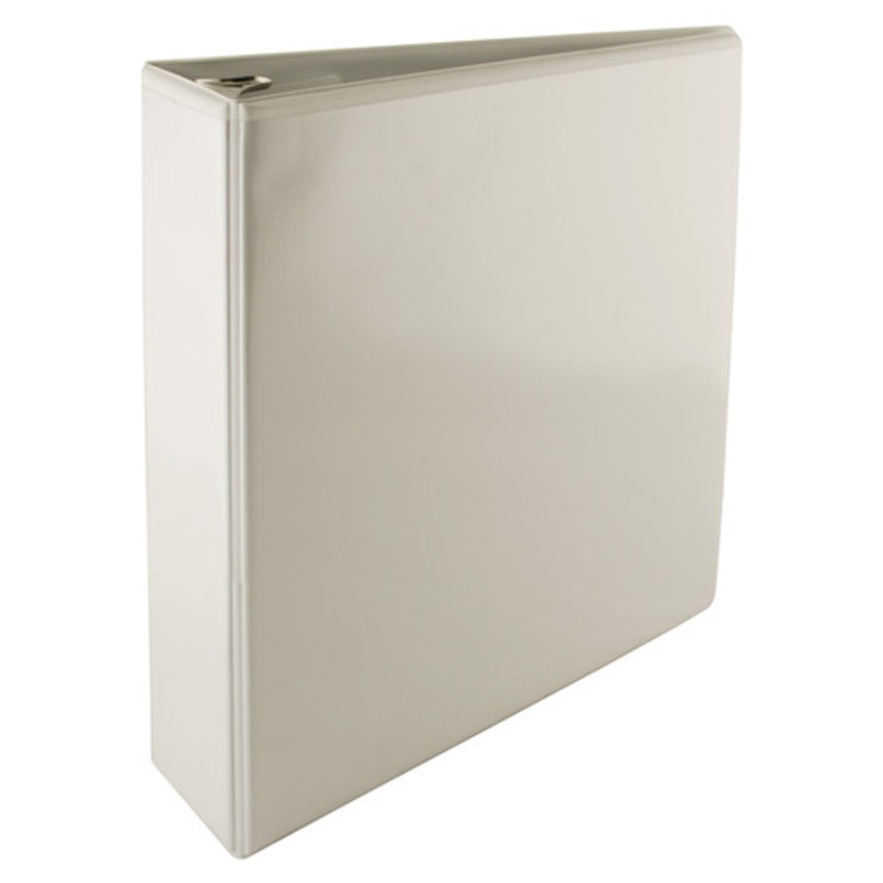 11×8.5 Binder Vinyl Panel with pockets Featuring a 2 Round Ring Ring White