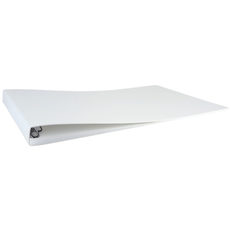 13×19 Binder Poly Panel Featuring a 1 Angle-D Ring White