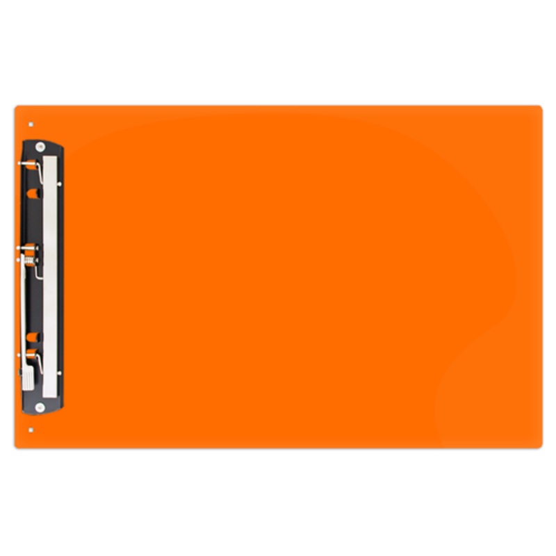13×19 Orange Acrylic Clipboard with 11-Inch Hinge Clip  Durable, Extra-Large Design for Oversized Documents