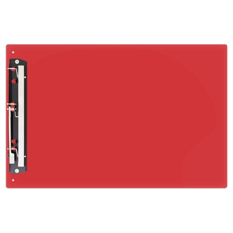 13×19 Red Acrylic Clipboard with 11-Inch Hinge Clip  Durable, Oversized Design for Large Documents