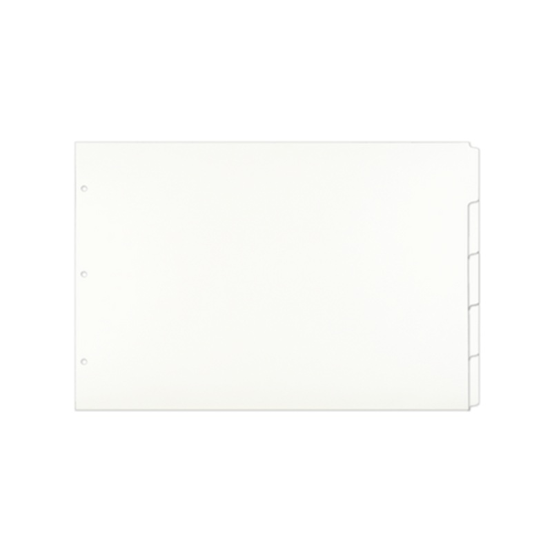13×19 White 5 Tab Index Dividers (25 per Package)