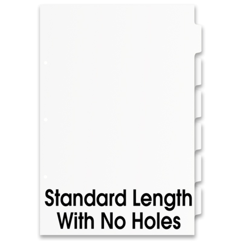 17×11 Index Tab Dividers, 6 Tab, 1 Set, No Holes (691800)