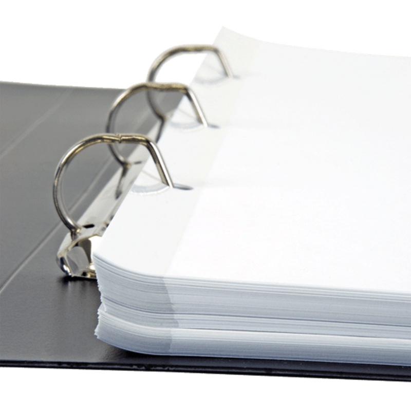 17×11 Reinforced 3 Hole Paper – Holes on 17” Side (500 Sheets per Ream)