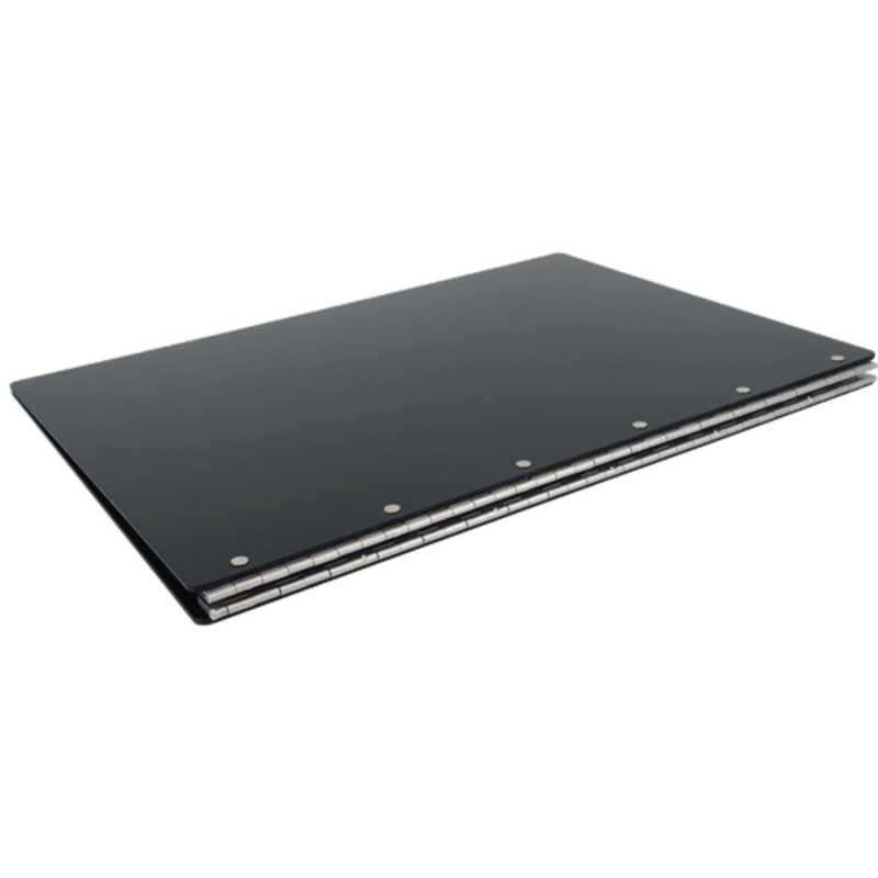 17×11 Screw Post Binder Acrylic Panel with fixed posts Black