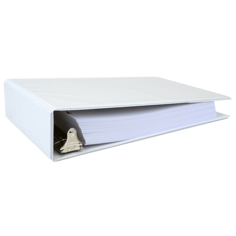 8.5×11 Binder Vinyl Panel with pockets Featuring a 2 Angle-D Ring White with Top Opening Pockets