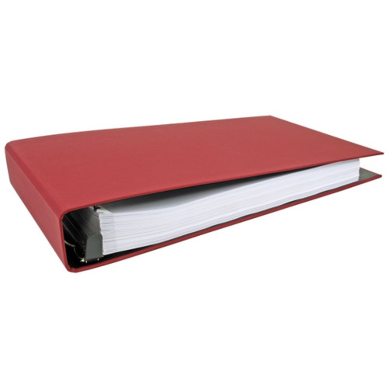 DISCONTINUED 11×17 Binder Turned Edge Panel Featuring a 2 EZ Comfort Locking Angle-D Red