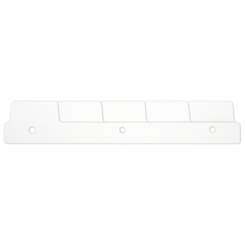 11” White End Tabs for Pressboard Binders, 3-Hole 1/5 Cut. (20 per Package)