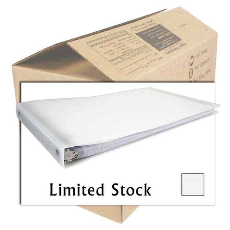 11×17 Binder – 1 Round Ring Poly (Clear Frost) FACTORY BLEMISHED