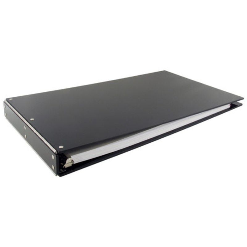 11×17 Binder Acrylic Panel Featuring a 1 Angle-D Ring Black