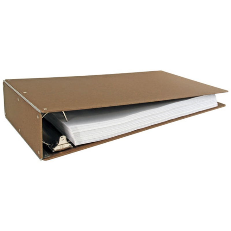 11×17 Binder Hardboard Panel Featuring a 3 Angle-D Ring Brown