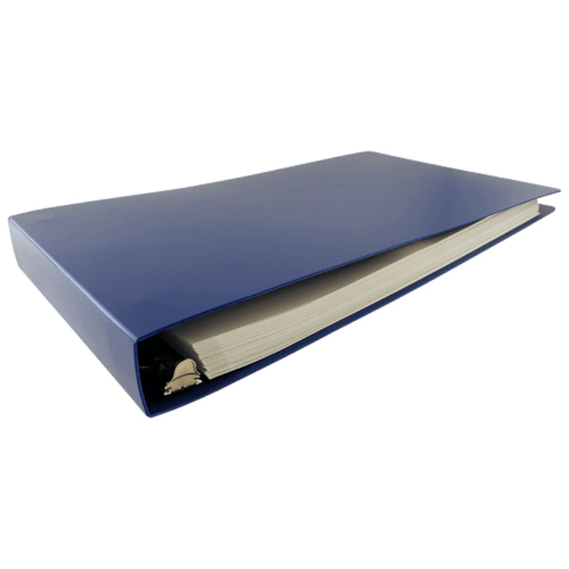 11×17 Binder Poly Panel Featuring a 1.5 Angle-D Ring Blue