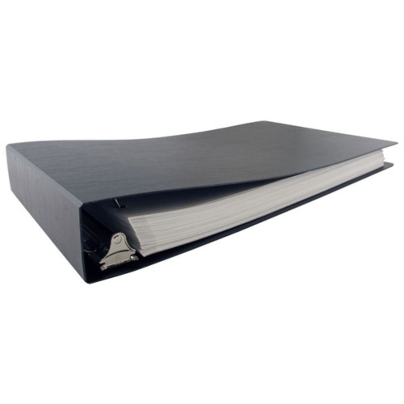 11×17 Binder Poly Panel Featuring a 2 Angle-D Ring Black