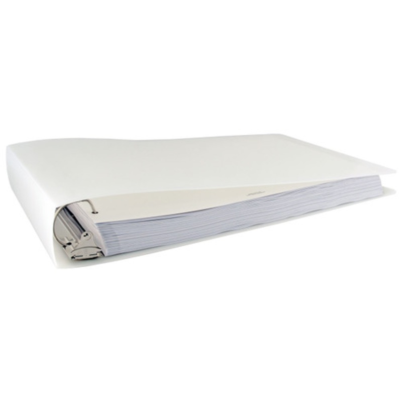 11×17 Binder Poly Panel Featuring a 2 Angle-D Ring Clear Frost