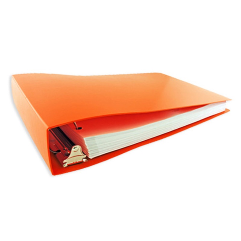 11×17 Binder Poly Panel Featuring a 2 Angle-D Ring Orange