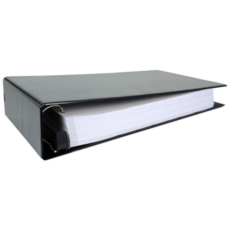 11×17 Binder Vinyl Panel with pockets | Featuring a 3 EZ Comfort Locking Angle-D | Black