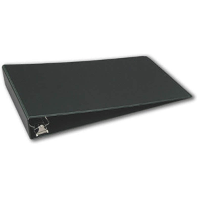 11×17 Black Binder Vinyl Panel with top opening pockets Featuring a 2 Angle-D Ring