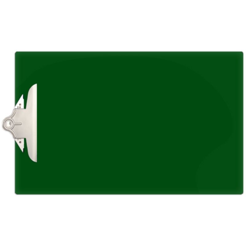 11×17 Clipboard Acrylic Panel Featuring a Jumbo Board Clip Green