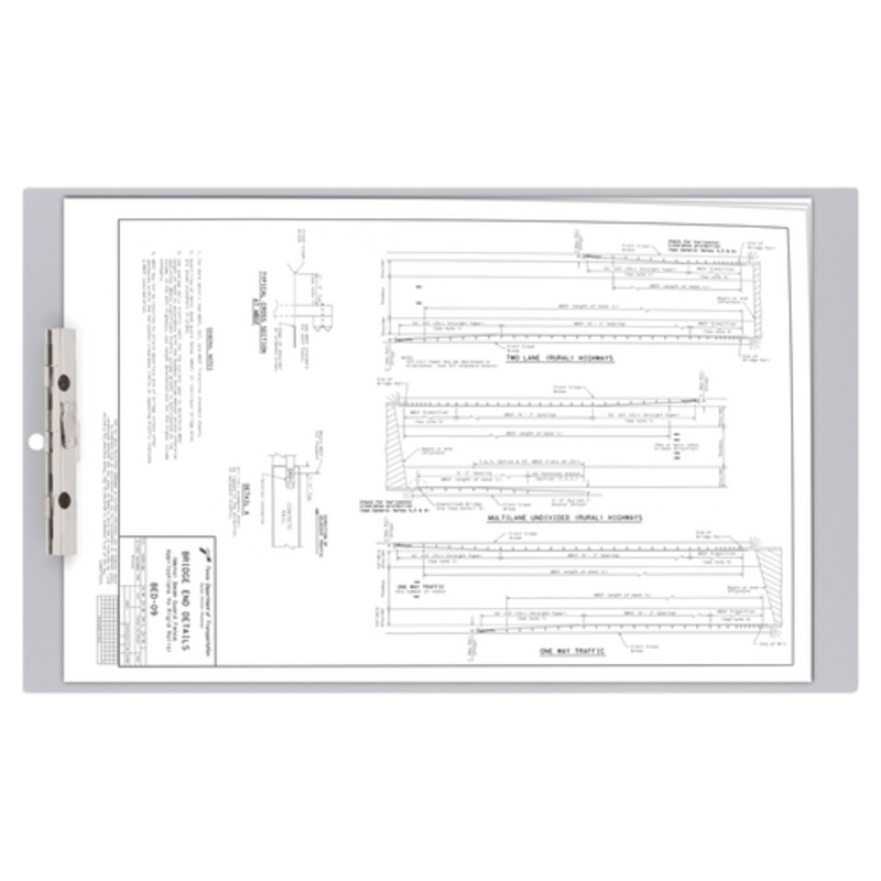 11×17 Clipboard Aluminum Panel Featuring a Serrated Low Profile Clip