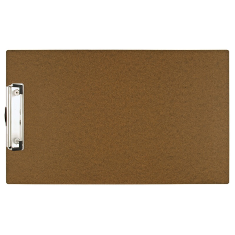 11×17 Clipboard Hardboard Panel Featuring a Low Profile Clip Brown