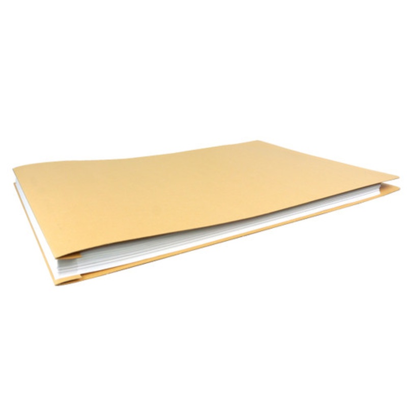 11×17 Report Cover Pressboard Binder Paperboard Panels includes Fold-over Metal Fastener | Wofford Khaki | Single unit