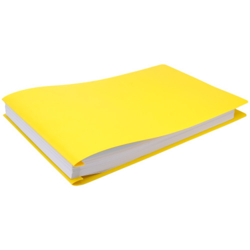 11×17 Report Cover Pressboard Binder Poly Panels Includes Fold-over Metal Fasteners Yellow Package of 6