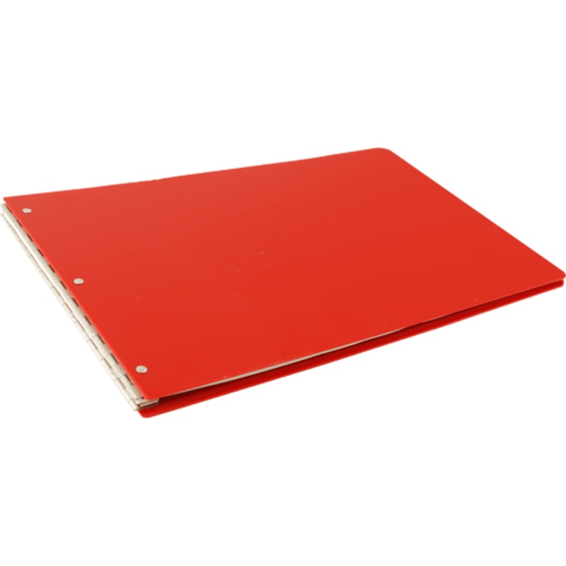 11×17 Screw Post Binder Acrylic Panel with fixed posts Red