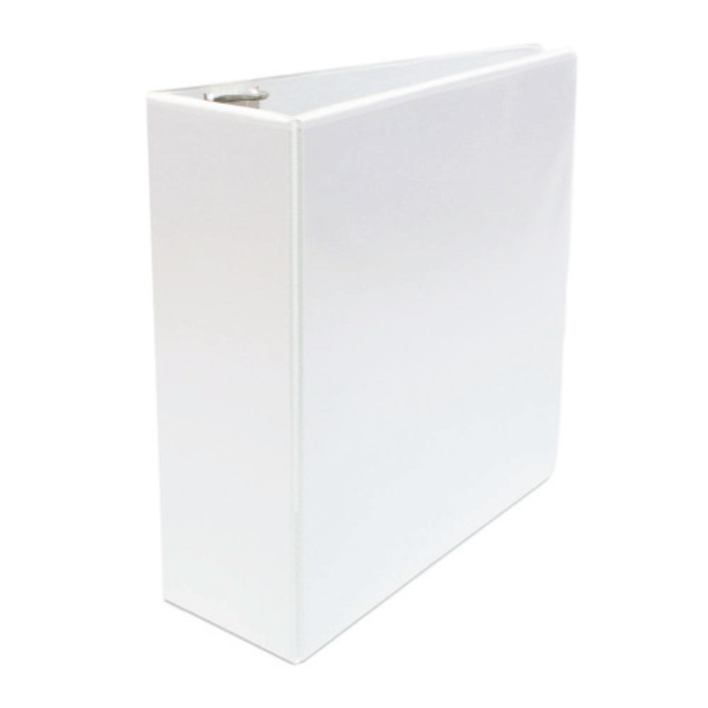 11×8.5 Binder Vinyl Panel with pockets Featuring a 3 Angle-D Ring White