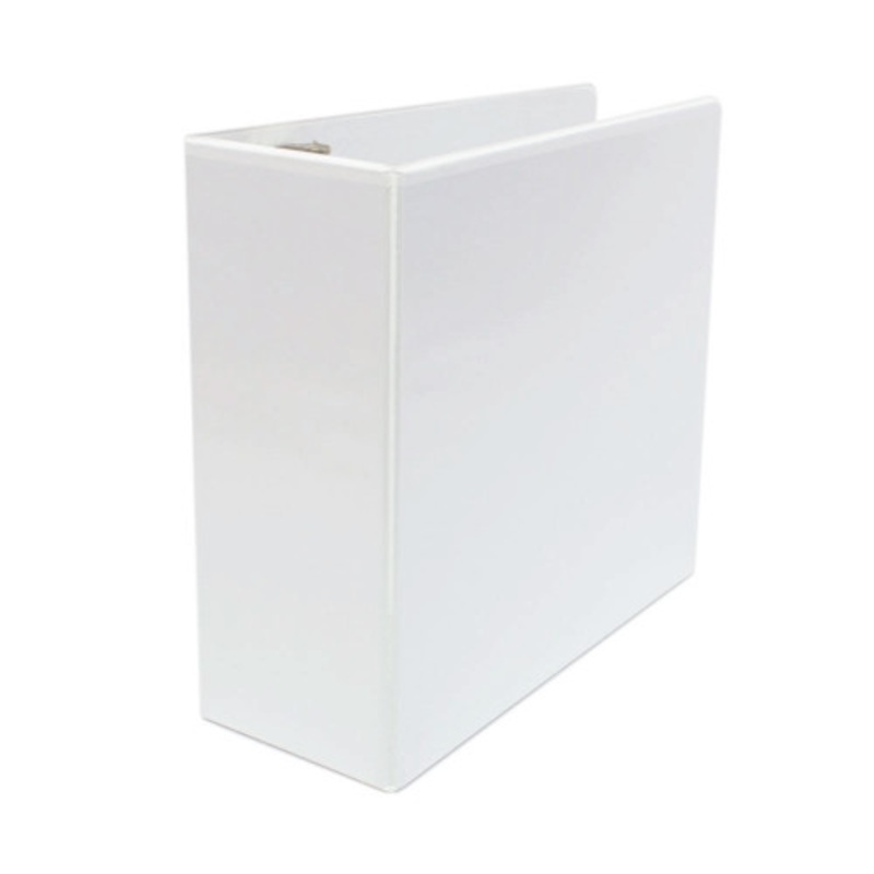 11×8.5 Binder Vinyl Panel with pockets Featuring a 4 Angle-D Ring White