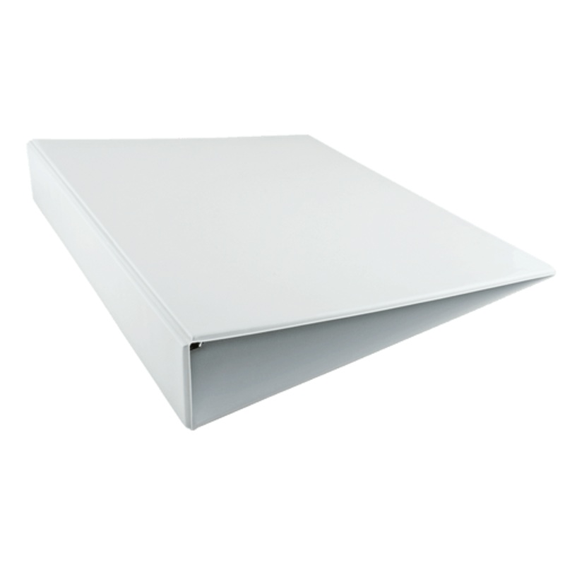 17×11 Binder Vinyl Panel with pockets Featuring a 2 Angle-D Ring White
