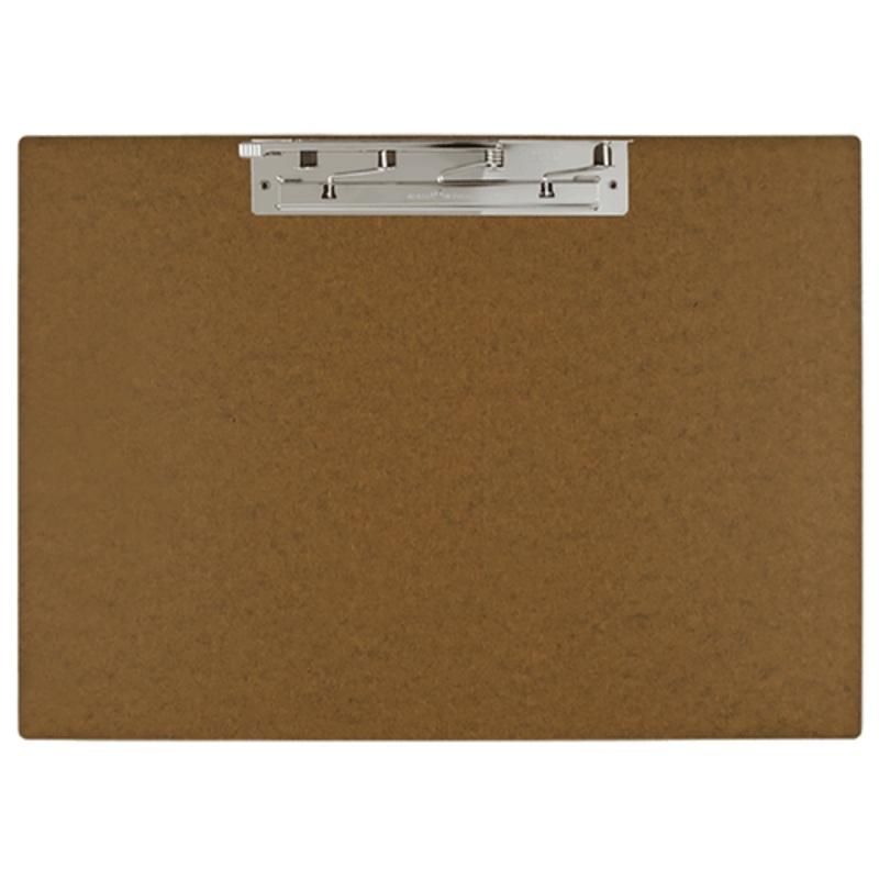 17×11 Clipboard Hardboard Panel Featuring an 8 Hinge Clip Brown
