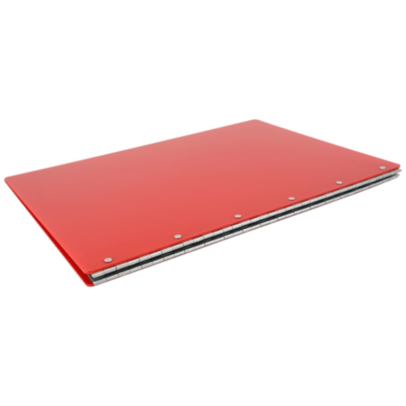 17×11 Screw Post Binder Acrylic Panel with fixed posts Red