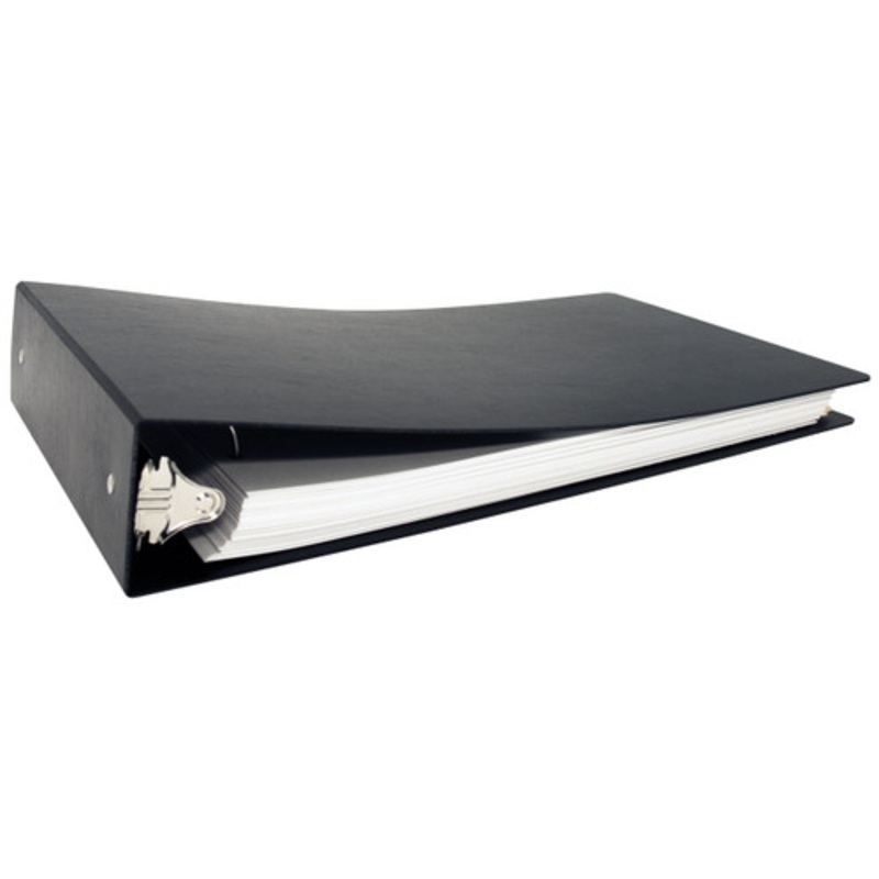 8.5×14 Binder Poly Panel Featuring a 2 Round Ring Black