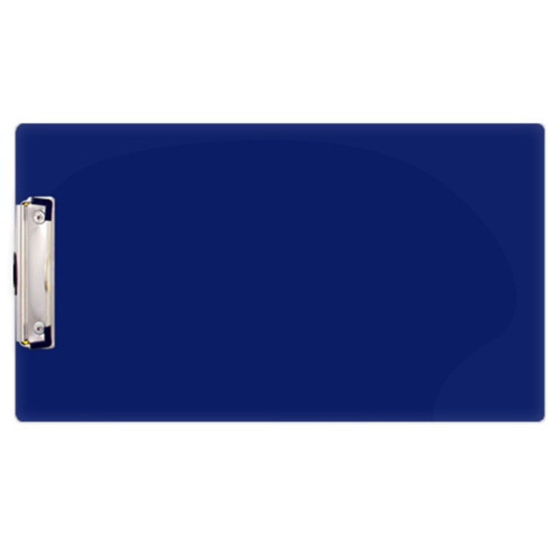 8.5×14 Clipboard Acrylic Panel Featuring a Low Profile Clip Blue