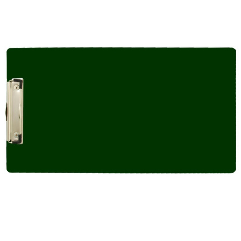 8.5×14 Clipboard Acrylic Panel Featuring a Low Profile Clip Green