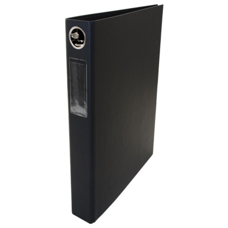 A4 Binder Turned Edge Panel Featuring a 1 Straight-D 4-Ring Black