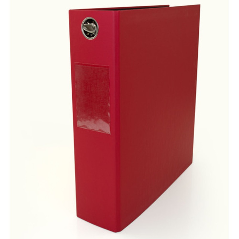 A4 Binder Turned Edge Panel Featuring a 2 Angle-D 4-Ring Red