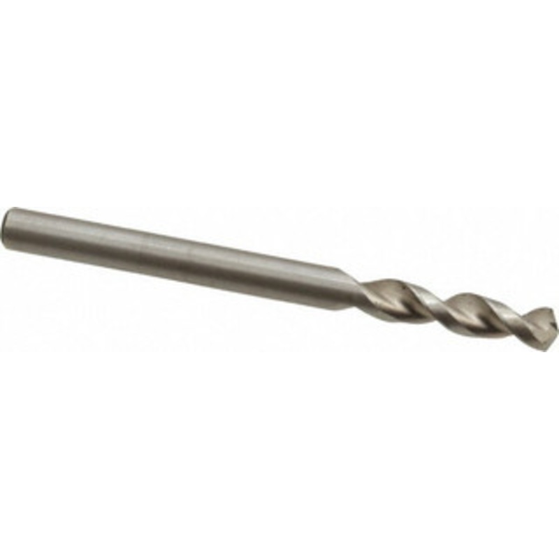 Accupro 0.1673 130 Parabolic Flute Cobalt Screw Machine Drill Bit Bright Finish, Right Hand Cut, 0.866 Flute Length, 2.165 OAL, Split Point, Straight Shank 1630425-AC – 01331925