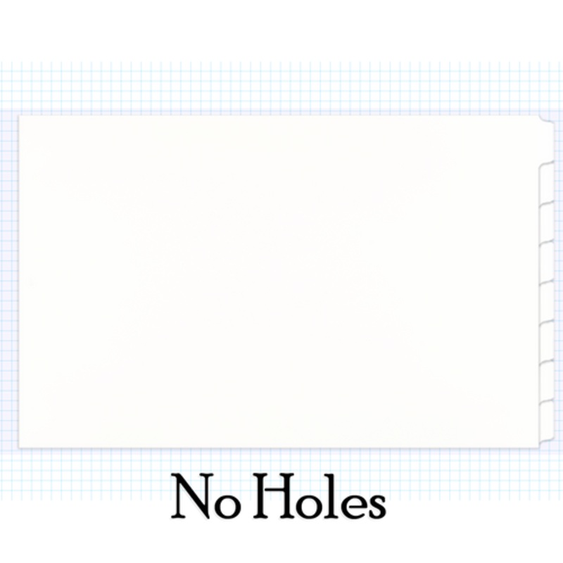Single Set 11×17 White 8 Tab Index Dividers Standard Length with No Holes