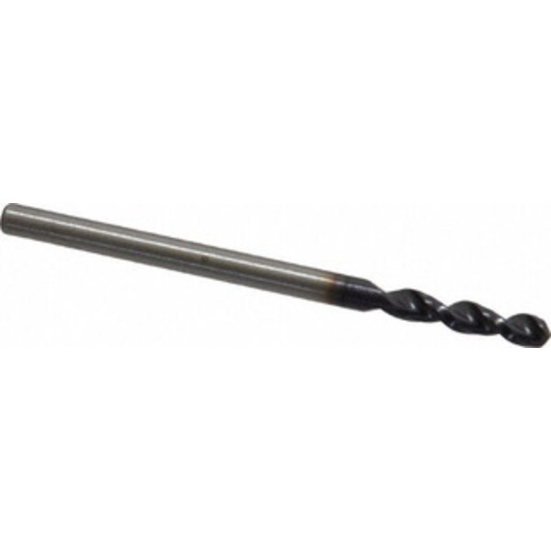 Accupro 0.1004 130 Parabolic Flute Cobalt Screw Machine Drill Bit TiAlN Finish, Right Hand Cut, 0.551 Flute Length, 1.693 OAL, Split Point, Straight Shank 1630255A-AC – 01348374