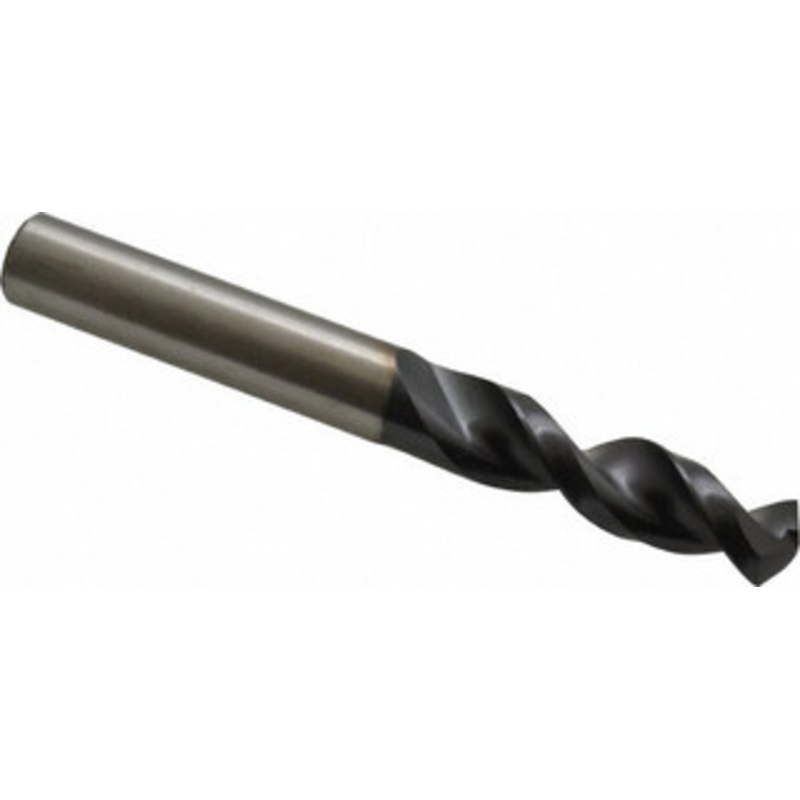 Accupro 0.413 130 Parabolic Flute Cobalt Screw Machine Drill Bit TiAlN Finish, Right Hand Cut, 1.693 Flute Length, 3.504 OAL, Split Point, Straight Shank 1631049A-AC – 01349844