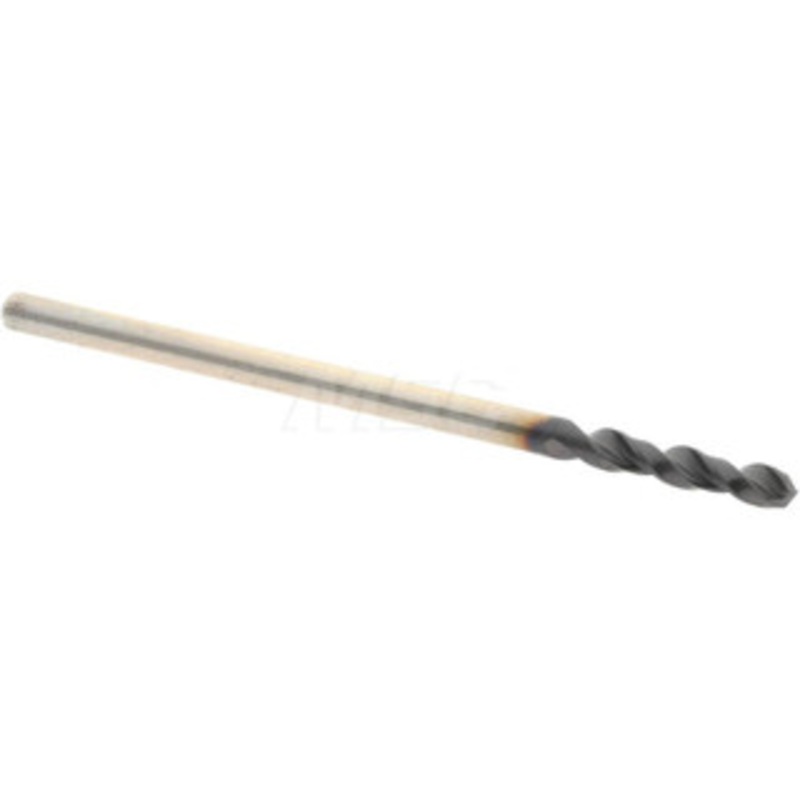 Accupro 0.0657 130 Parabolic Flute Cobalt Screw Machine Drill Bit TiAlN Finish, Right Hand Cut, 0.394 Flute Length, 1.339 OAL, Split Point, Straight Shank 1630167A-AC – 01348069