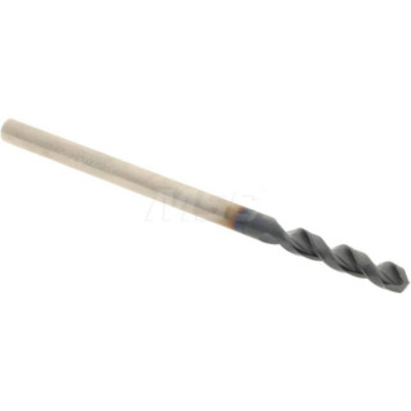Accupro 0.0945 130 Parabolic Flute Cobalt Screw Machine Drill Bit TiAlN Finish, Right Hand Cut, 0.551 Flute Length, 1.693 OAL, Split Point, Straight Shank 1630240A-AC – 01348309