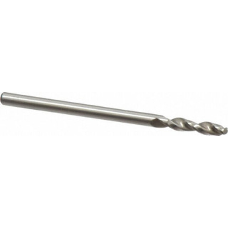 Accupro 0.0984 130 Parabolic Flute Cobalt Screw Machine Drill Bit Bright Finish, Right Hand Cut, 0.551 Flute Length, 1.693 OAL, Split Point, Straight Shank 1630250-AC – 01331438