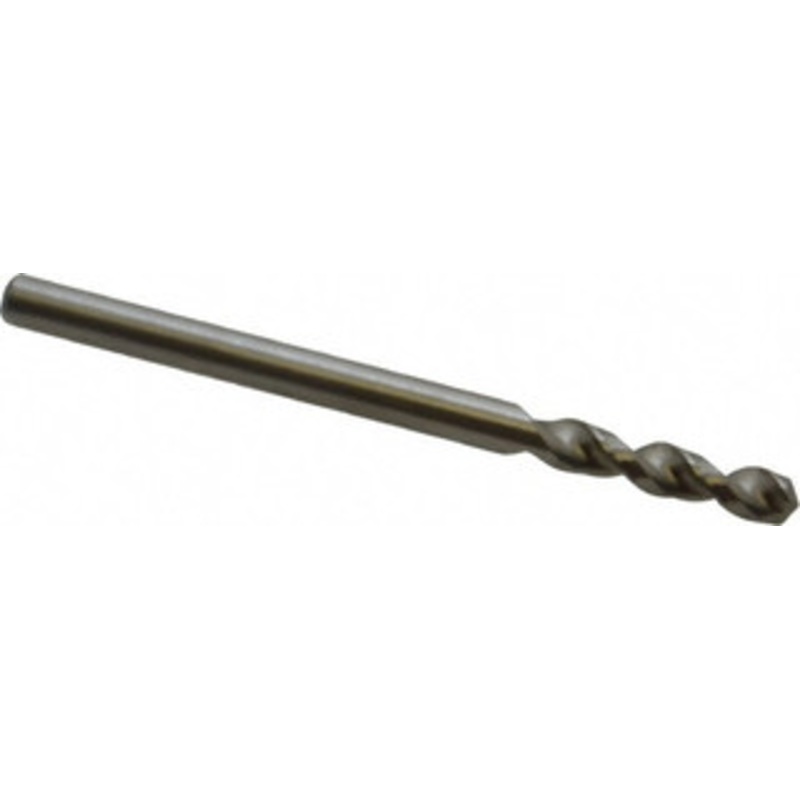 Accupro 0.128 130 Parabolic Flute Cobalt Screw Machine Drill Bit Bright Finish, Right Hand Cut, 0.709 Flute Length, 1.929 OAL, Split Point, Straight Shank 1630325-AC – 01331685