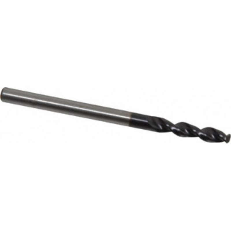 Accupro 0.126 130 Parabolic Flute Cobalt Screw Machine Drill Bit TiAlN Finish, Right Hand Cut, 0.709 Flute Length, 1.929 OAL, Split Point, Straight Shank 1630320A-AC – 01348572