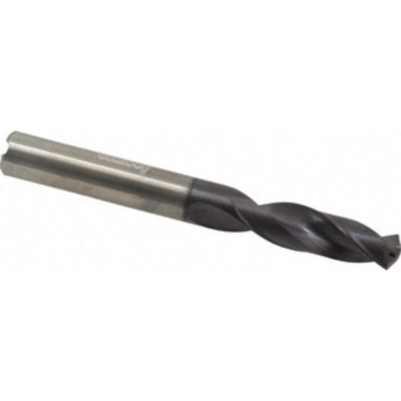 Accupro 10mm 140 Spiral Flute Solid Carbide Screw Machine Drill Bit AlTiN Finish, Right Hand Cut, 37.5mm Flute Length, 89mm OAL, Standard Point, Straight Shank, Through Coolant 77712610 – 77712610