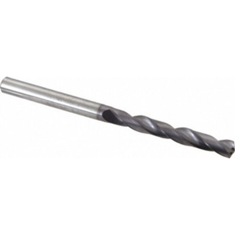 YG-1 5/16 140 Point Solid Carbide Jobber Drill TiAlN Finish, Spiral Flute, Straight Shank, Right Hand Cut, 2-33/64 Flute Length, 4-41/64 OAL 0201CTF – 79092482
